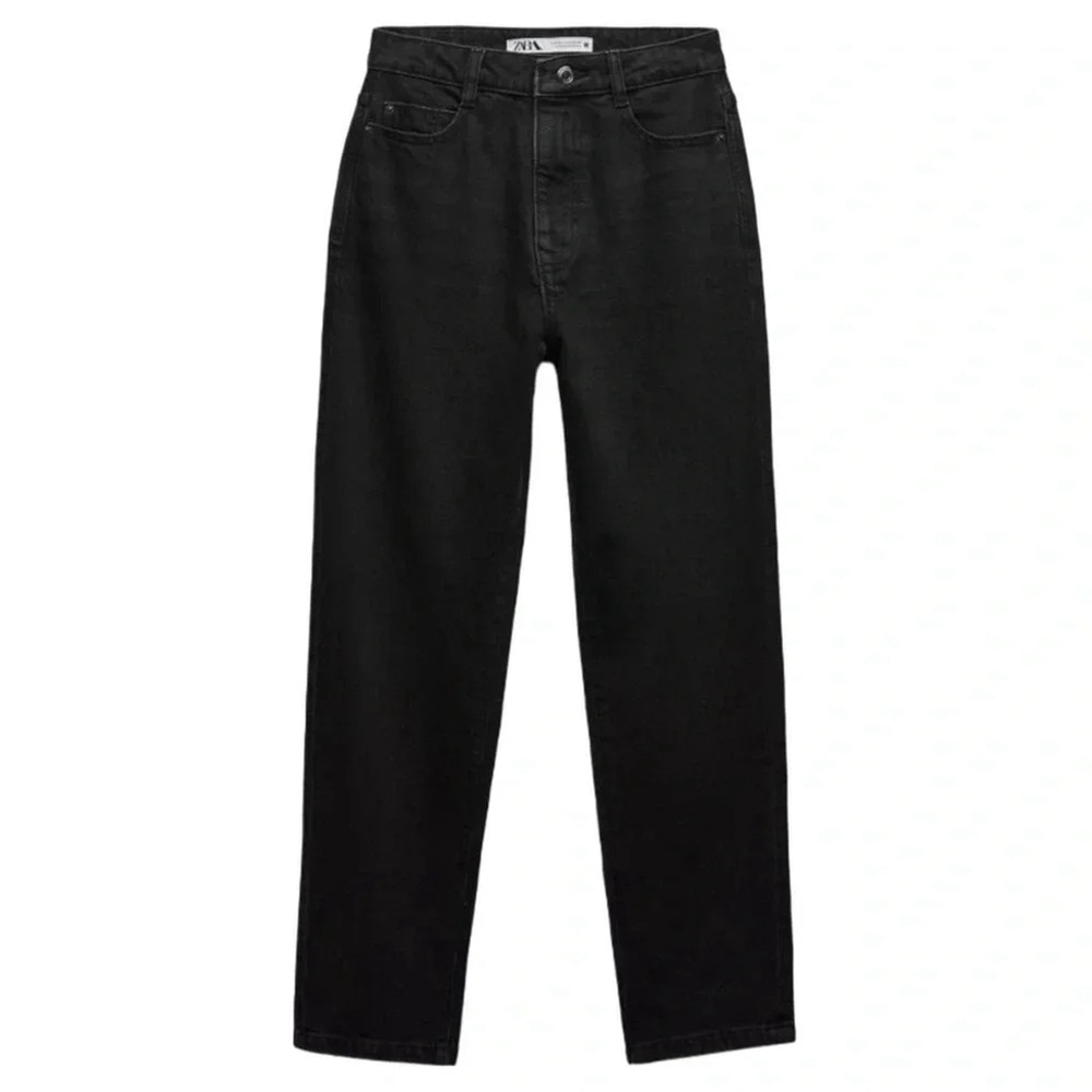 (NWOT) Zara Z1975 High Waist Ankle-Length Mom Jeans – Black, Slim Fit, Size 2
